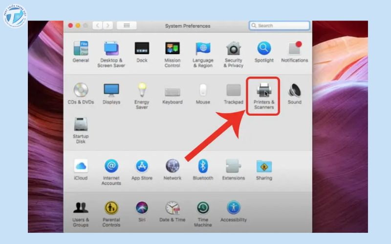 Cách kết nối máy tính với máy in qua mạng lan​ trên MacOS bước 2